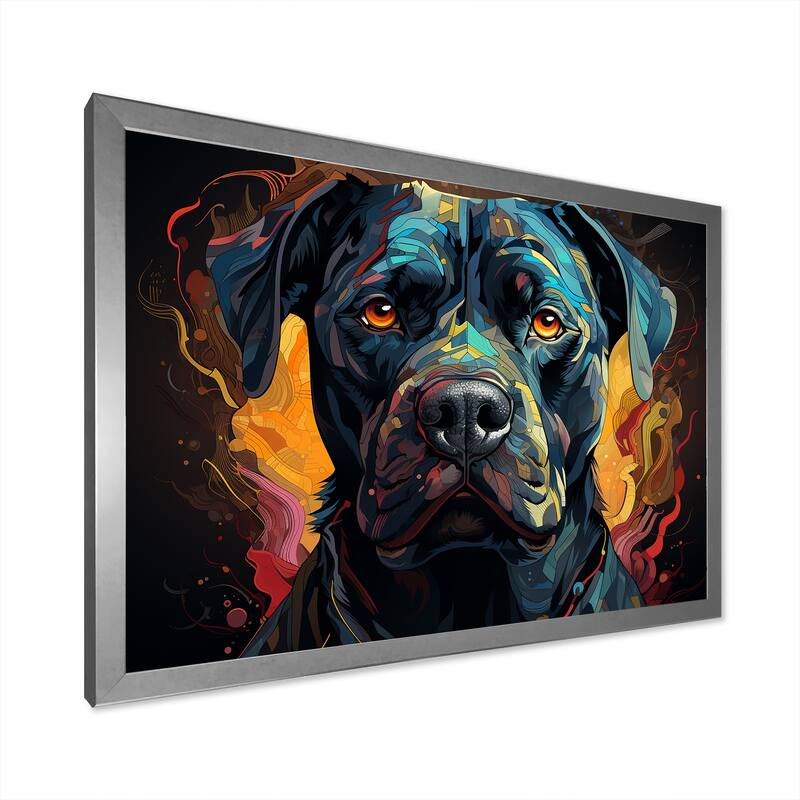 Designart "Cane Corso Confidence " Animals Dog Framed Wall Art Living